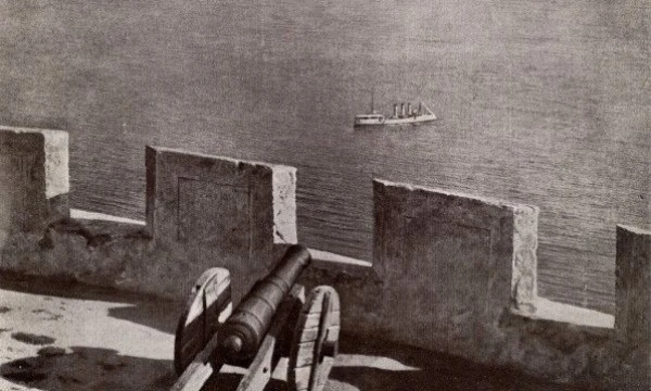 Vokiečių kreiseris „Berlynas“ Maroko pakrantėje 1911 m. „Vikipedija“ nuotr.