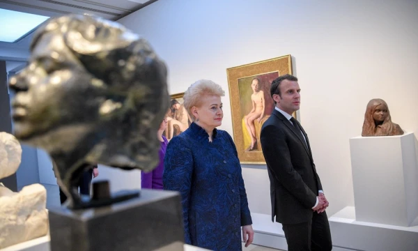 Dalia Grybauskaitė, Emmanuelis Macronas. Roberto Dačkaus (lrp.lt) nuotr.
