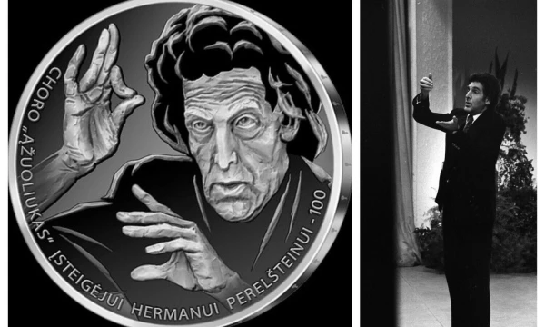 „Ąžuoliuko“ choras Vokietijos demokratinėje respublikoje. Diriguoja H. Perelšteinas, 1977 m. „Ąžuoliuko“ archyvo nuotr.