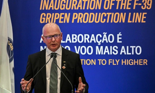 Micaelis Johanssonas, didžiausios Švedijos gynybos bendrovės „Saab“ generalinis direktorius. AFP/„Scanpix“ nuotr.
