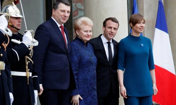 Emmanuelio Macrono, Prancūzijos prezidento, ir Baltijos šalių vadovų susitikimas Paryžiuje. Philippe'o Wojazero (Reuters / Scanpix) nuotr.
