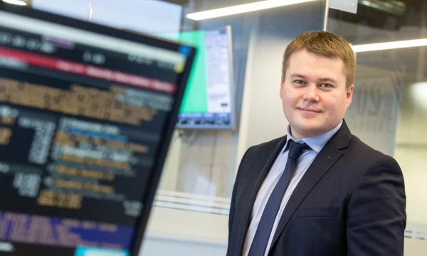  Artiomas Baranovas., „Orion Securities“ vyresnysis finansų makleris. Juditos Grigelytės (VŽ) nuotr.