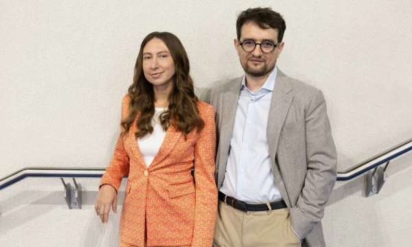 Rašytoja Gabija Grušaitė ir investuotojas, verslininkas Justas Janauskas. Juditos Grigelytės (VŽ) nuotr.