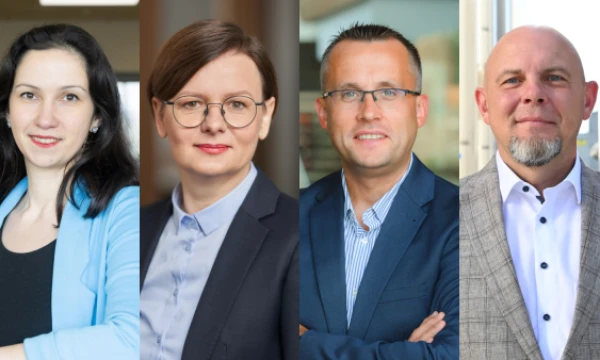 (Iš kairės) J. Ešvovičiūtė, personalo valdymo konsultantė ir lektorė, J. Nacevičienė, „Ecoservice“ generalinė direktorė, M. Šestilo, „Swedbank“ Personalo ir infrastruktūros tarnybos vadovas, ir Audrius Skučas, ŽŪK „Pienas LT“ generalinis direktorius. VŽ koliažas.
