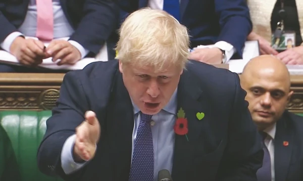 Borisas Johnsonas, JK premjeras, nesugebėjęs įgyvendinti „Brexit“, galiausiai sulaukė parlamento pritarimo dėl rinkimų. AP / „Scanpix“ nuotr. 