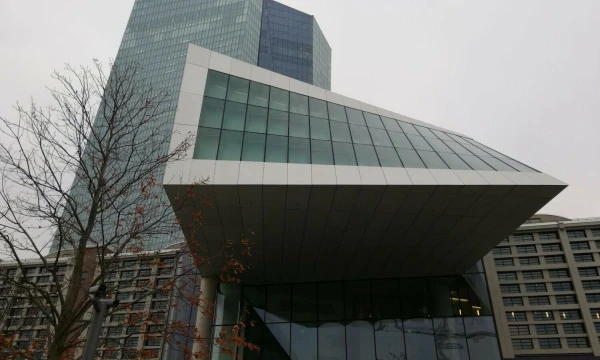 Europos centrinio banko būstinė Frankfurte. Pauliaus Čiulados nuotr.
