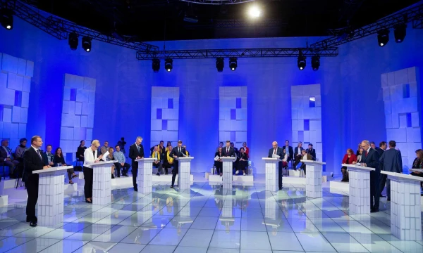Kandidatų į prezidentus debatai apie orią senatvę ir sveikatos apsaugą. Žygimanto Gedvilos („15 min.“ / „Scanpix“) nuotr. 