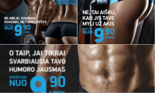 Lygių galimybių kontrolieriaus tarnyba šiose reklamose neįžvelgė pažeidimų.

