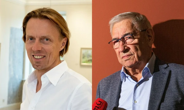 Iš kairės: Vilniaus mecenatai Arnas Jurskis ir Pranas Kiznis. Vladimiro Ivanovo (VŽ) nuotr.