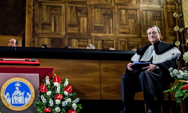 Mario Draghi, ECB prezidentas. Nicolos Marfisi (AGF / SIPA / „Scanpix“) nuotr.