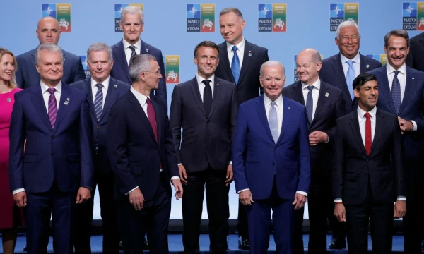 NATO viršūnių susitikimas Vilniuje. Oddo Anderseno (AFP/„Scanpix“) nuotr.