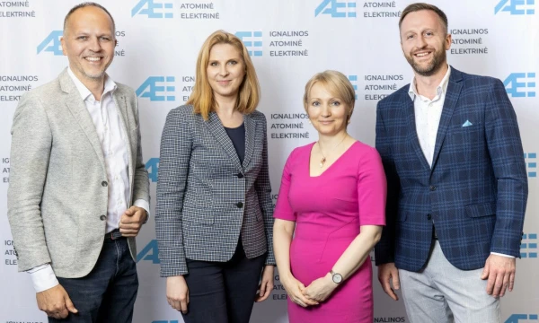 Ignalinos AE valdybos nariai (iš kairės į dešinę): Laimonas Belickas, Jurgita Radzevičė (pirmininkė), Patricija Ceiko, Karolis Sankovskis. Ado Vasiliausko nuotr.