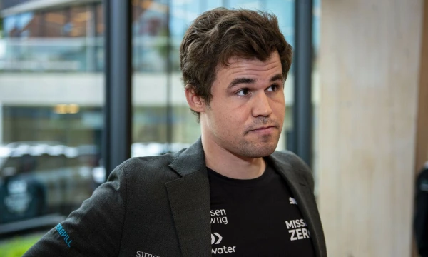 Magnusas Carlsenas 2022 m. Norvegijos šachmatų čempionate. Carinos Johansen (NTB / „Scanpix“) nuotr.