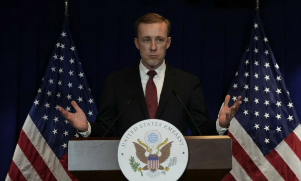 Jake'as Sullivanas, Baltųjų rūmų patarėjas nacionalinio saugumo klausimais. Ng Han Guan („AP Photo“ / „Scanpix“) nuotr.