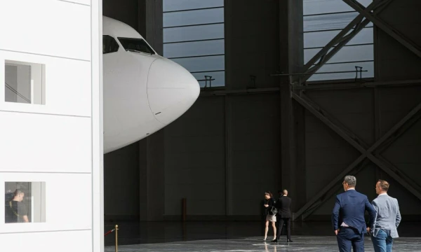 „Aviatic MRO“ oficialiai atidarė naują lėktuvų remonto angarą Šiaulių oro uoste. Vladimiro Ivanovo (VŽ) nuotr.