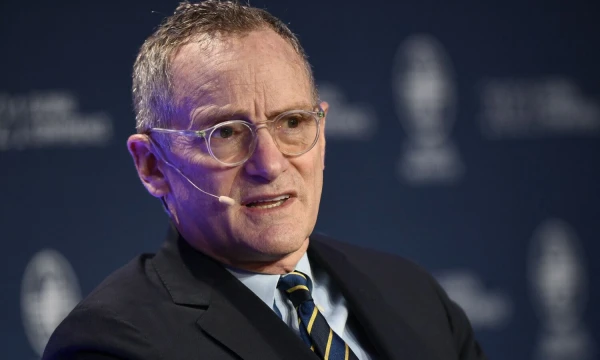 Howardas Marksas, vienas iš „Oaktree Capital“ vadovų. Konferencija Beverli Hilse, Kalifornijoje, 2021 m. spalio 19 d.  Patricko T. Fallono (AFP / „Scanpix“) nuotr.