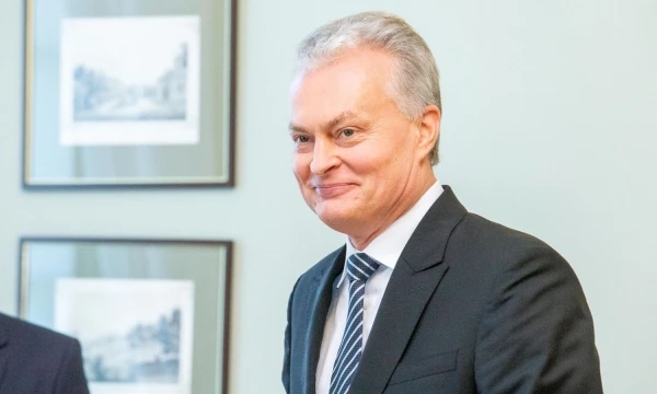 Prezidentas Gitanas Nausėda susitinka su koalicijos sutartį pasirašiusių partijų vadovais. Juditos Grigelytės (VŽ) nuotr.