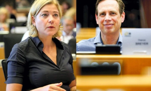 Europarlamentarai Henna Virkkunen ir Patrick Breyer.

