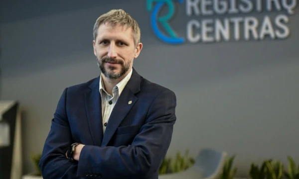 Registrų centro generalinis direktorius Adrijus Jusas.