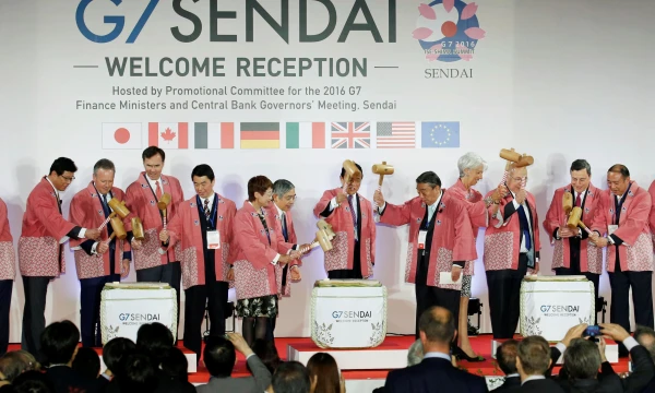 G7 šalių finansų lyderiai penktadienį susitinka Japonijos mieste Sendai. „Reuters“ / „Scanpix“ nuotr.