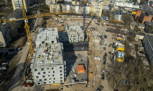 „Eikos“ Vilkpėdėje statomas daugiabučių kvartalas „Mėlyni vilkai“. Bendrovės nuotr.
