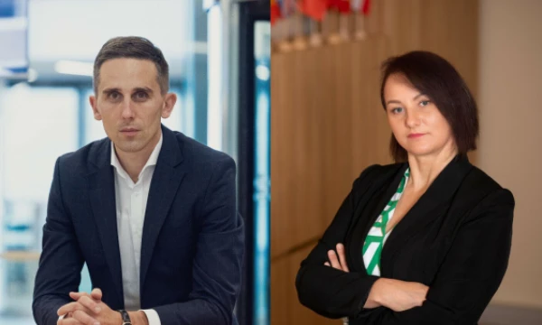 Tadas Povilauskas, SEB banko ekonomistas, ir Eglė Stonkutė, Lietuvos pramonininkų konfederacijos (LPK) ekonomistė.