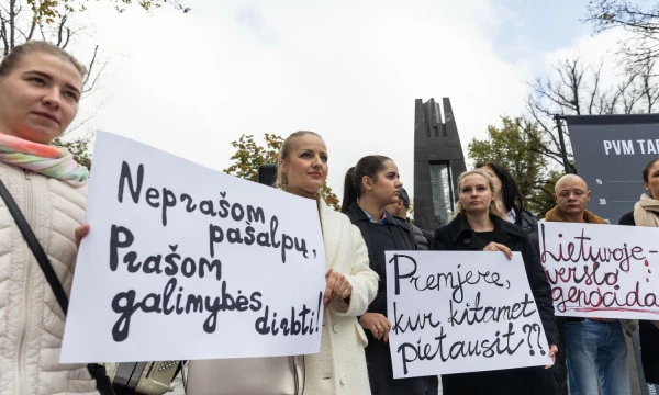 Viešbučių ir restoranų savininkų protestas. Pauliaus Peleckio (BNS) nuotr.