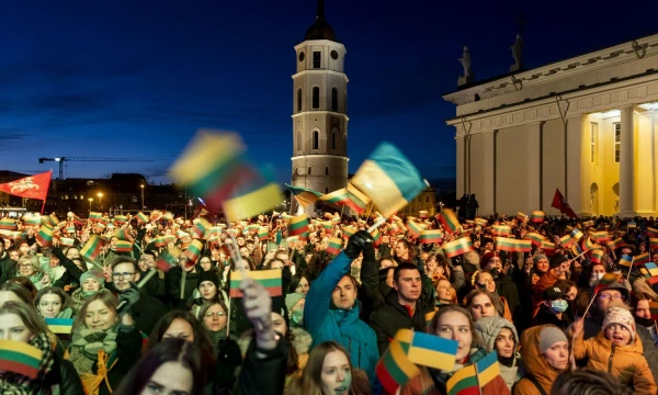 Vienybės ir solidarumo su Ukraina akcija „Laisvė šviečia“. 2022 kovo 11 d. Irmanto Gelūno / BNS nuotr.