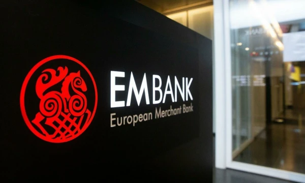 „European Merchant Bank“ iškaba. Juditos Grigelytės (VŽ) nuotr.