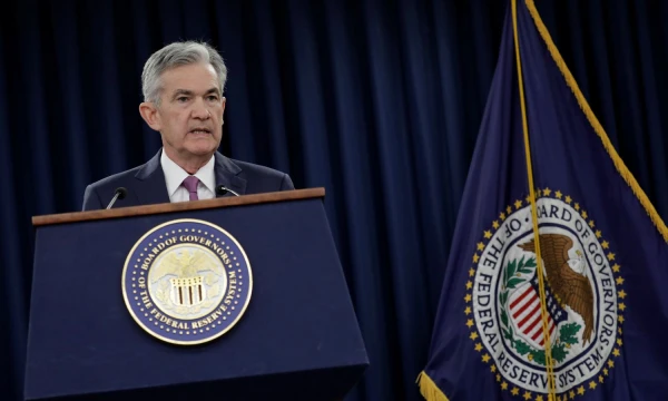 Federal Reserve Board Chairman Jerome Powell speaks at his news conference after the two-day meeting of the Federal Open Market Committee (FOMC) on interest rate policy in Washington, U.S., June 13, 2018. REUTERS/Yuri Gripas