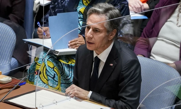 Antony Blinkenas, JAV valstybės sekretorius. Johno Minchillo (AP / „Scanpix“) nuotr.