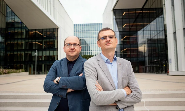 Darius Medelis (kairėje) ir Donatas Kaminskas, „Lean consulting LT“ partneriai. Andriaus Paulavičiaus nuotr.