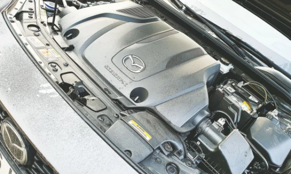 „Mazda“ su hibridiniais konkurentais kovoja, pasitelkdama originalią vidaus degimo variklio konstrukciją. Lino Butkaus (VŽ) nuotr.