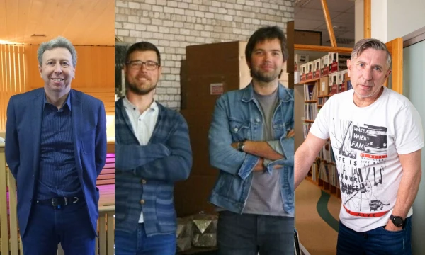 Jonas Milaševičius (iš kairės), UAB „Pirtelė“ bendraturtis, Kęstutis Arbačiauskas bei Audrius Pernavas, MB „Arpe studio“ bendraturčiai, Remigijus Pauliukas, UAB „Montekas“ įkūrėjas. VŽ koliažas.