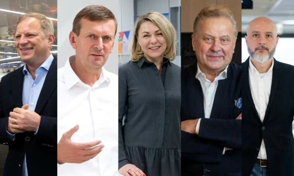 VŽ koliažas. Iš kairės Remigijus Štaras, Dainius Dundulis, Erika Maželienė, Rimantas Perveneckas ir Florino Filote.