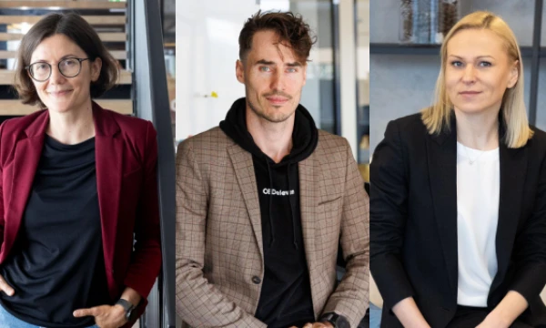 (iš kairės) I. Bielskė, „CyberCare“ vadovė, D. Sapežinskas, „OBDeleven“ vadovas ir R. Saulė, HRX vadovė. VŽ koliažas.