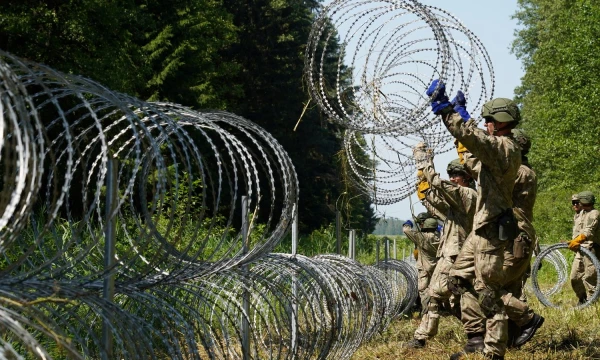 Lietuvos-Baltarusijos pasienis. „Reuters“/„Scanpix“/Janio Laizanio nuotr.