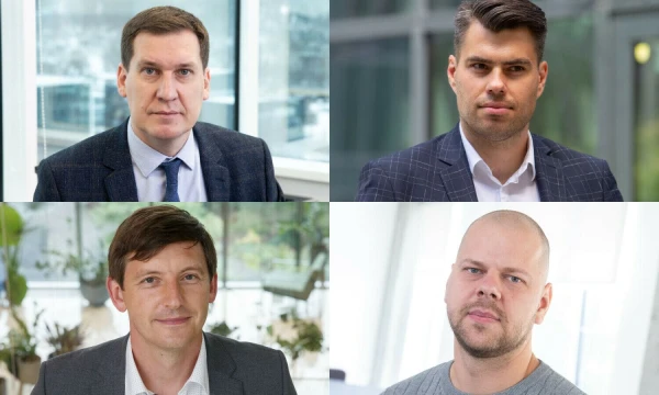 Raimondas Reginis, „Ober-Haus“ rinkos tyrimų vadovas Baltijos šalims, Arnoldas Antanavičius, VšĮ „Realdata“ vadovas, Martynas Žibūda, UAB „Eika“ generalinio direktoriaus pavaduotojas, Tomas Sovijus Kvainickas, „Inreal“ investicijų ir analizės vadovas. VŽ koliažas.