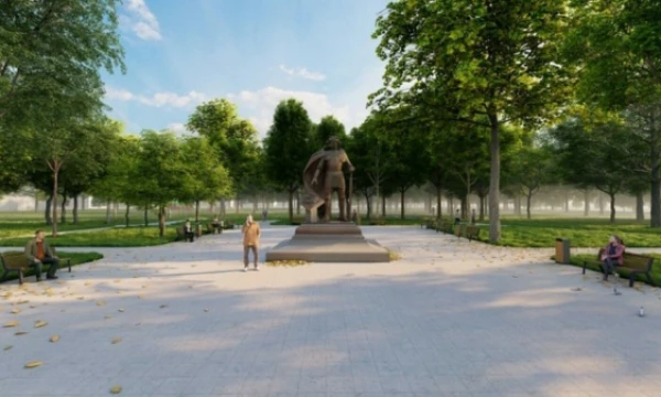 Aleksandro Jogailaičio skulptūros vizualizacija.