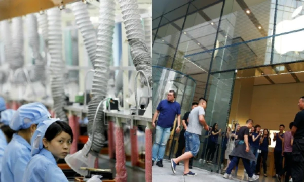 Jeigu mažės telefonų pardavimai, smūgį pajus ir komponentų gamintojai bei rangovai, t. y. įmonės, surenkančios telefonus. Aly Songo, Viveko Prakasho („Scanpix“ / „Reuters“) nuotr.