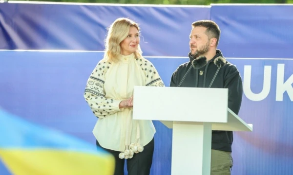 Olena ir Volodymyras Zelenskiai. BNS nuotr.