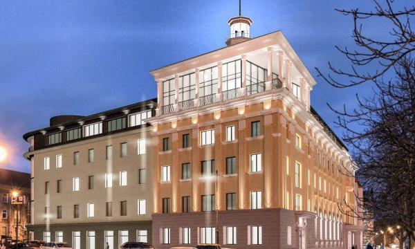 Po rekonstrukcijos  duris atversiantis viešbutis  „Victoria Hotel Klaipėda“. Bendrovės vizualizacija.