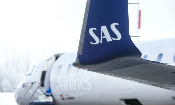 Skandinavijos oro linijų bendrovės „SAS Scandinavian Airlines“ lėktuvas. Juditos Grigelytės (VŽ) nuotr.