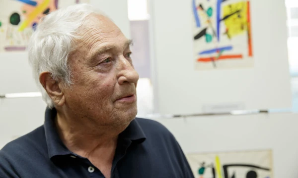Pranas Gailius savo parodos atidaryme galerijoje „Kunstkamera“, 2013 m.  Vladimiro ivanovo nuotr.