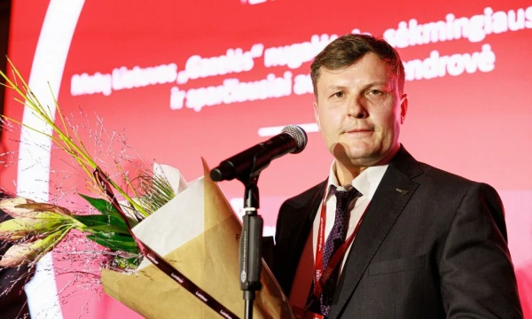 Aleksandr Rodionov, sparčiausiai augusios šalies įmonės „Aleksus” vadovas "Gazelė 2023" apdovanojimų ceremonijoje. Vladimiro Ivanovo (VŽ) nuotr.