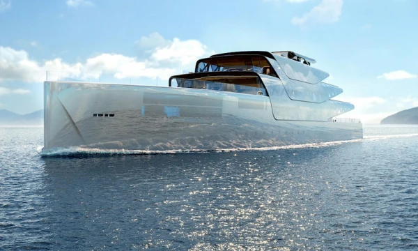 Superjachta „Pegasus“. „Jozeph Forakis Design“ vizualizacija / „Scanpix“.