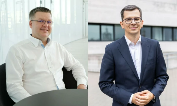 Rokas Mulevičius, PST pardavimų direktorius (kairėje), ir Mindaugas Ambrasas, PST finansų direktorius. Bendrovės nuotr.