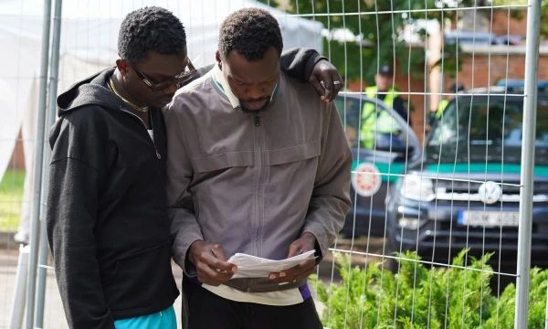 Migrantai apgyvendinimo centre Alytuje. „Reuters“/„Scanpix“/Janio Laizansio