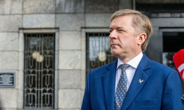 Ramūnas Karbauskis per išankstinį balsavimą. Teodoro Biliūno (BNS) nuotr.