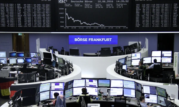 Vokietijos akcijų indeksas DAX penktadienį. („Reuters“/„Scanpix“) nuotr.